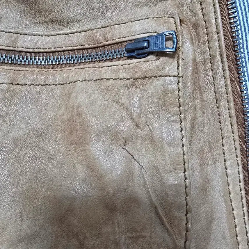 [BUNJANG] Tommy Hilfiger Leather Jacket / 타미힐피거 가죽자켓