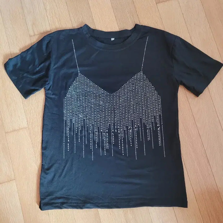 [BUNJANG] Unbranded Black Knit Top / 댄스복 등 반팔 니트티