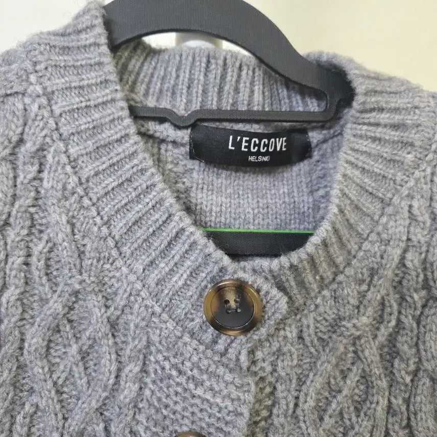 [BUNJANG] Recob Cable Knit Vest Gray / 레코브 케이블 니트 조끼 그레이