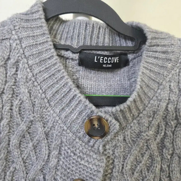 [BUNJANG] Recob Cable Knit Vest Gray / 레코브 케이블 니트 조끼 그레이