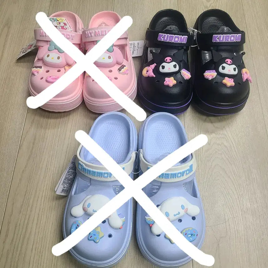 [BUNJANG] Sanrio Characters Crocs Slippers Sandals / 산리오 캐릭터 크록스 슬리퍼 샌들  (마이멜로디, 쿠로미, 시나모롤)