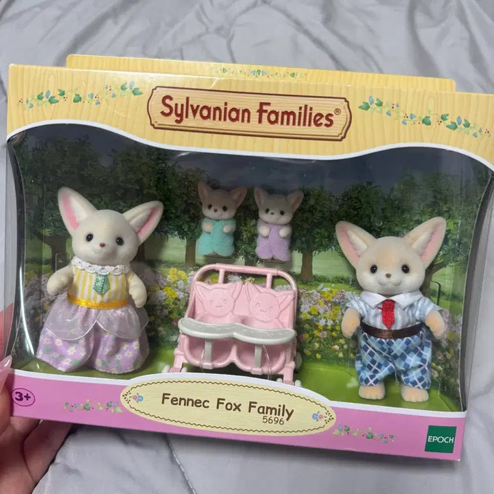 [BUNJANG] Sylvanian Families Desert Fox Family with Stroller Playset 5696 / 실바니안 패밀리 사막여우 가족 5696 유모차 피규어