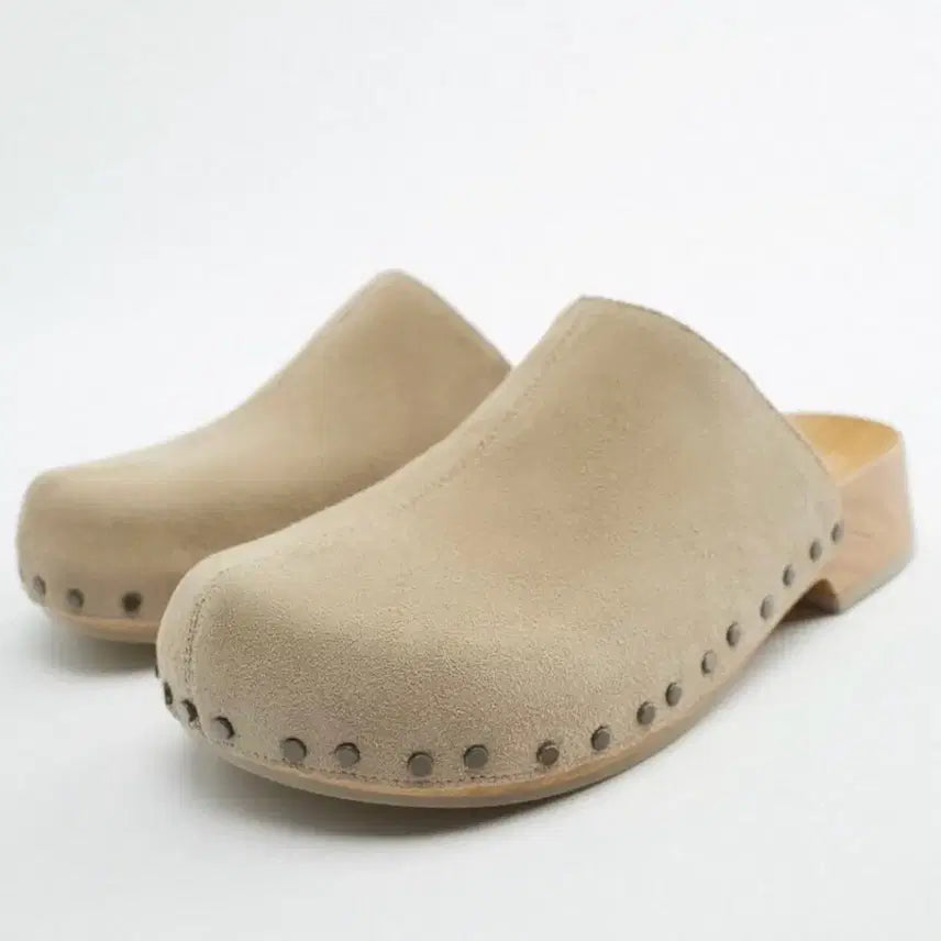 [BUNJANG] ZARA Suede Studded Clogs / 자라 스웨이드 스터드 클로그 245 새상품