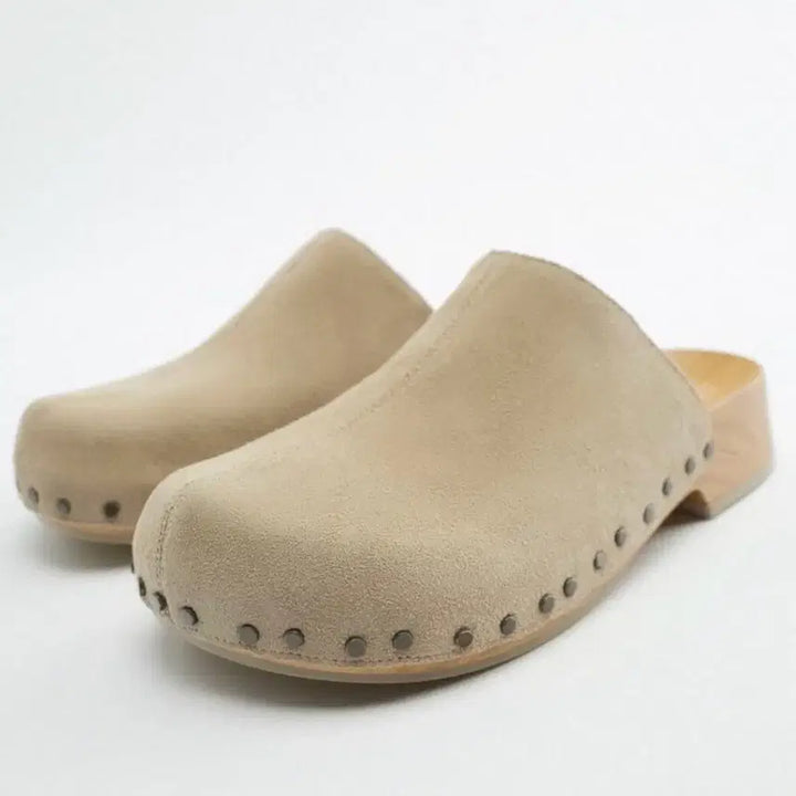 [BUNJANG] ZARA Suede Studded Clogs / 자라 스웨이드 스터드 클로그 245 새상품
