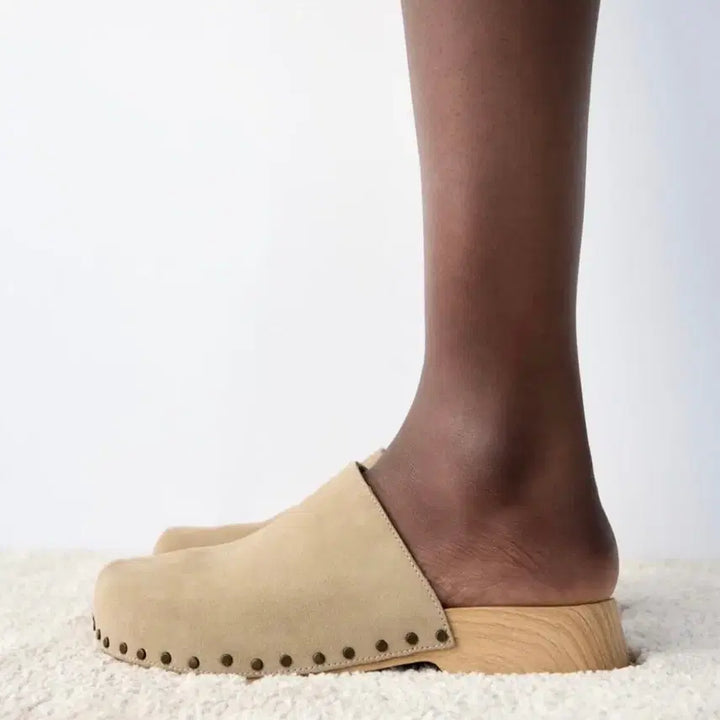 [BUNJANG] ZARA Suede Studded Clogs / 자라 스웨이드 스터드 클로그 245 새상품