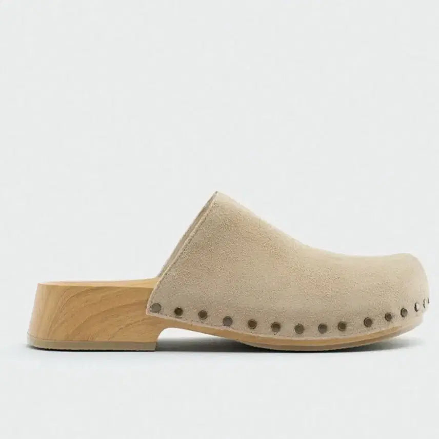 [BUNJANG] ZARA Suede Studded Clogs / 자라 스웨이드 스터드 클로그 245 새상품