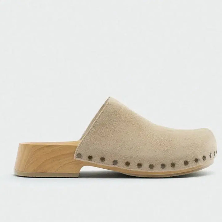 [BUNJANG] ZARA Suede Studded Clogs / 자라 스웨이드 스터드 클로그 245 새상품