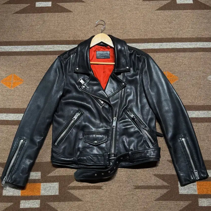 [BUNJANG] AllSaints Billy Biker Jacket (M) Sheepskin Leather / 타임세일)올세인츠 쉽스킨 빌리 바이커 자켓 M 양가죽