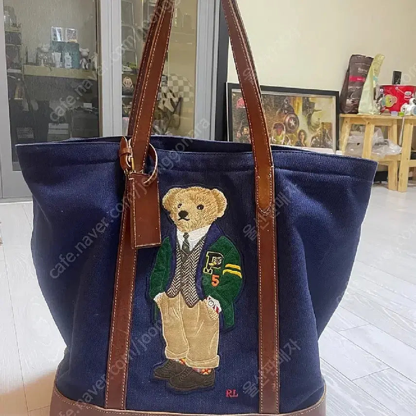 [BUNJANG] Polo Ralph Lauren Bear 50th Anniversary Tote Bag / 폴로 랄프로렌 베어 토트백 네이비 50주년 한정판