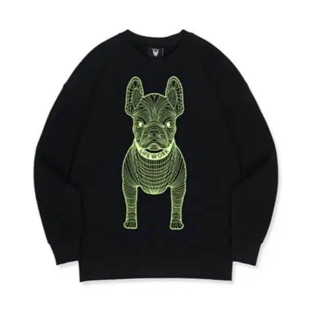 [BUNJANG] LifeWork Radok Big Logo Sweatshirt (Deep Black/S) / 라이프워크 라독 빅로고 맨투맨(딥블랙/S)