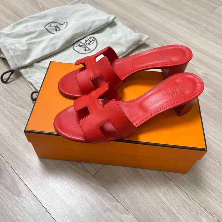 [BUNJANG] Hermes Oasis Sandals Rouge Grenadine Size 38 / 에르메스 오아시스 / 루즈 그르나딘 / 38