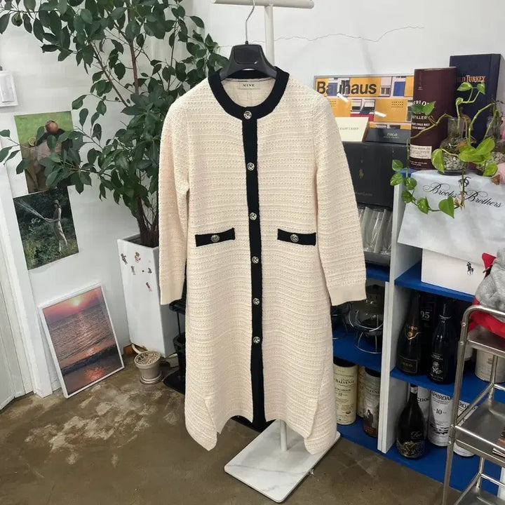 [SOLD OUT] 마인 트위드 원피스 가디건 F(90)
