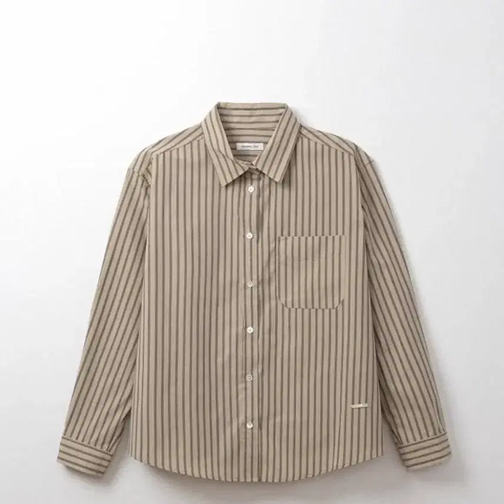 [BUNJANG] Archive J2U Noma Stripe Shirt Mocha Beige / 아카이브 제이투유 노마 스트라이프 셔츠 모카 베이지