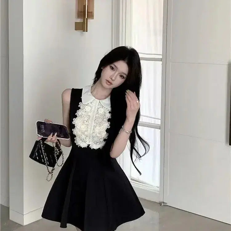 [BUNJANG] Lolita Gothic Hime-look Lace Dress / <현물>로리타 고스 고딕 히메룩 레이스 하라주쿠 아이돌 원피스 DR-51