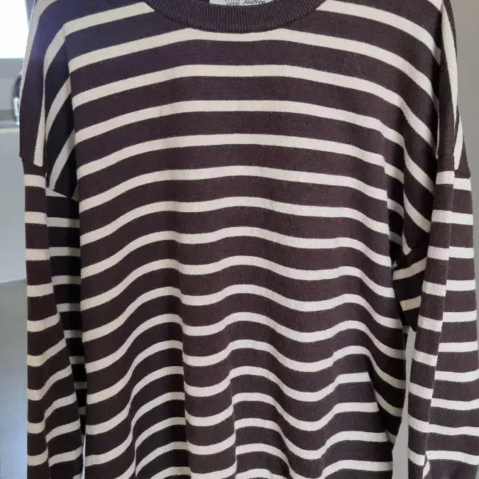 [BUNJANG] Brown Striped Knit Sweater / 브라운 스트라이프 니트 77가능