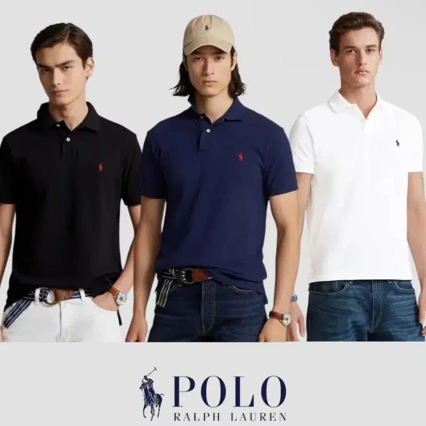[BUNJANG] Polo Ralph Lauren Classic Polo Shirt (Black, Navy, White) / NP38정품새상품>폴로 랄프로렌 카라티 (블랙, 네이비, 화이트)