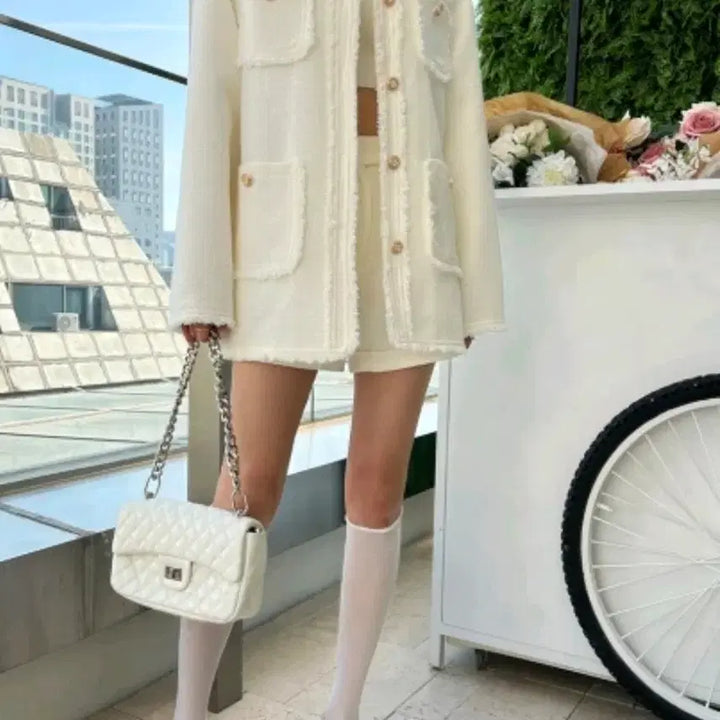 [BUNJANG] Tweed Jacket Ivory New / 여성 트위드 자켓 아이보리 새상품