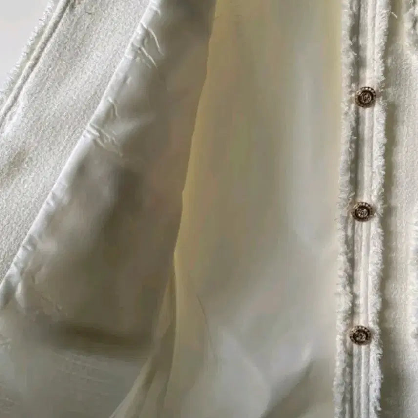 [BUNJANG] Tweed Jacket Ivory New / 여성 트위드 자켓 아이보리 새상품