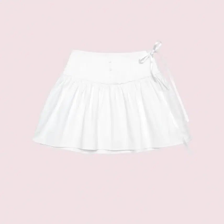 [BUNJANG] Finu Ribbon Detail Button Mini Skirt / Finu 피누 스커트