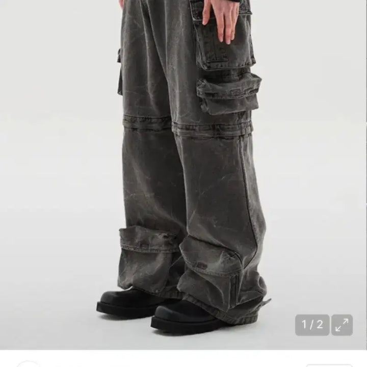 [BUNJANG] DNSR Pigment Dyeing Two-Way Cargo Pants (L) / DNSR(디앤써) 피그다잉 투웨이 카고팬츠 (L)