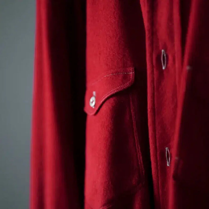 [BUNJANG] Maatee&amp;Sons Silk Gacha Pocket Shirt Red Size 3 / [3] 마티앤선즈 실크 가챠 포켓 셔츠 레드 maatee&amp;sons