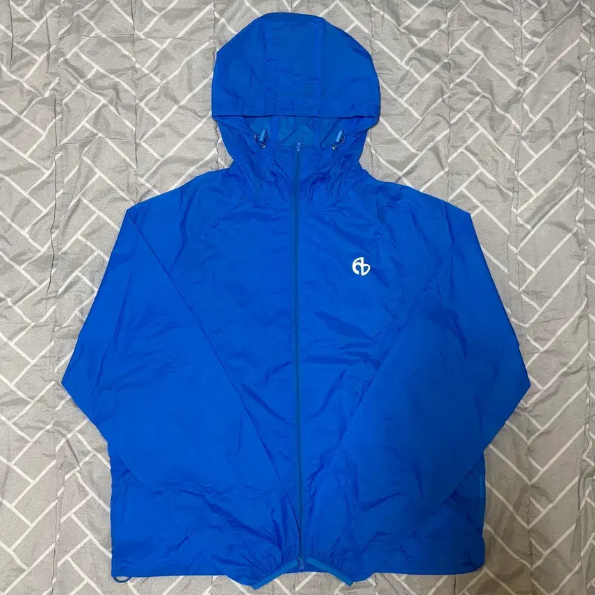 [BUNJANG] Nomaterial Translucent Windbreaker Hooded Jacket Blue M / 노매뉴얼 트랜스루센트 바람막이 후드자켓 블루 M