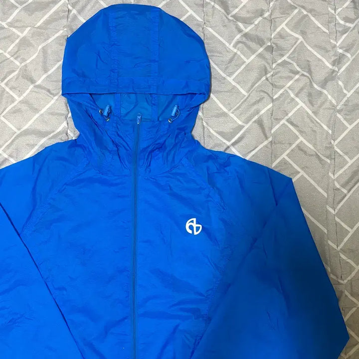 [BUNJANG] Nomaterial Translucent Windbreaker Hooded Jacket Blue M / 노매뉴얼 트랜스루센트 바람막이 후드자켓 블루 M