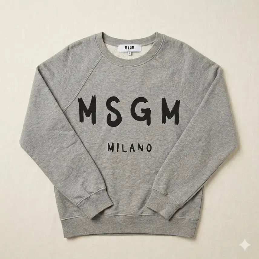 [BUNJANG] MSGM Milano Big Logo Gray Sweatshirt / MSGM 밀라노 빅로고 맨투맨 그레이 XS 여자추천