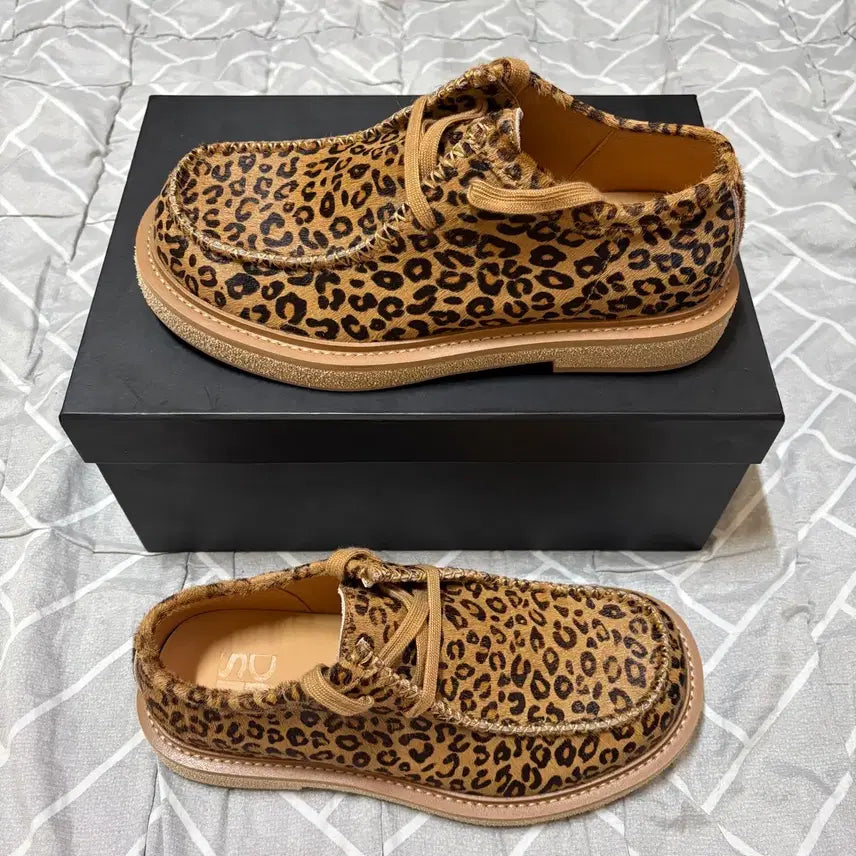 [BUNJANG] D.N.S.R. Horse Leather Leopard Wallabee Shoes (260) / 디앤에스알 홀스레더 레오파드 왈라비 260