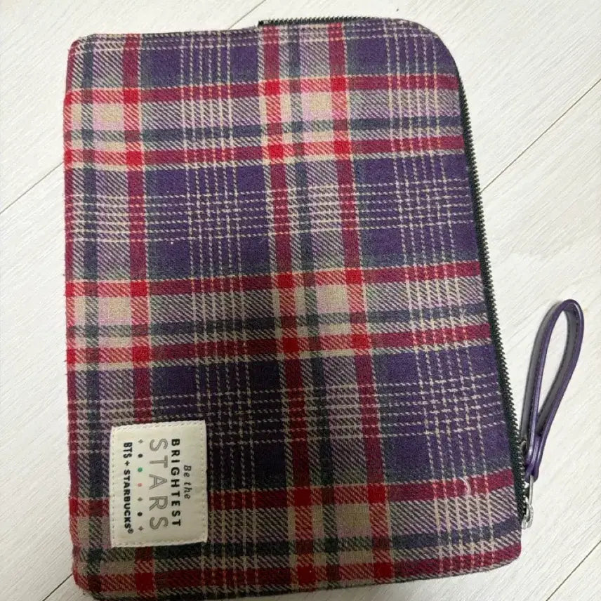 [BUNJANG] BTS Starbucks Check Pouch / BTS 스타벅스 콜라보 체크 파우치