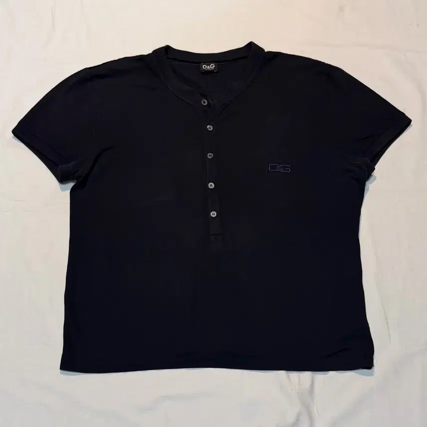 [BUNJANG] Dolce &amp; Gabbana Archive Henley Neck T-shirt Navy / 00s 돌체앤가바나 아카이브 헨리넥 티셔츠 네이비