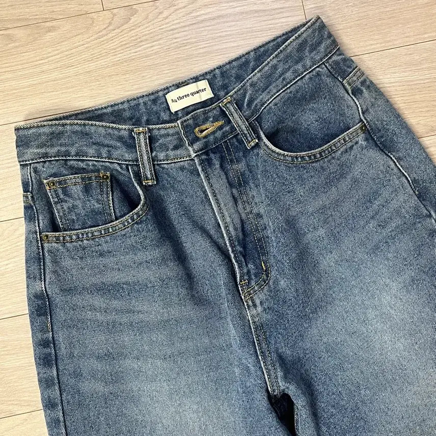 [BUNJANG] Three Quarter Denim Pants / 3/4 Three Quarter 데님 팬츠