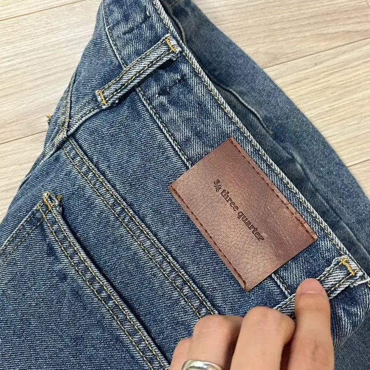 [BUNJANG] Three Quarter Denim Pants / 3/4 Three Quarter 데님 팬츠