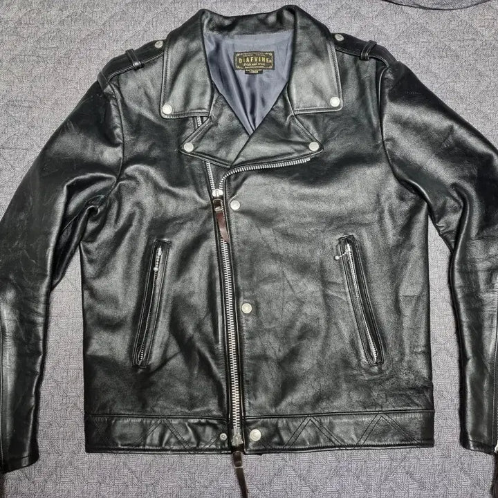 [BUNJANG] D.IF.BY.DIAPVANE Johnny Steerhide Leather Jacket / 디아프바인 죠니 스티어하이드 L사이즈