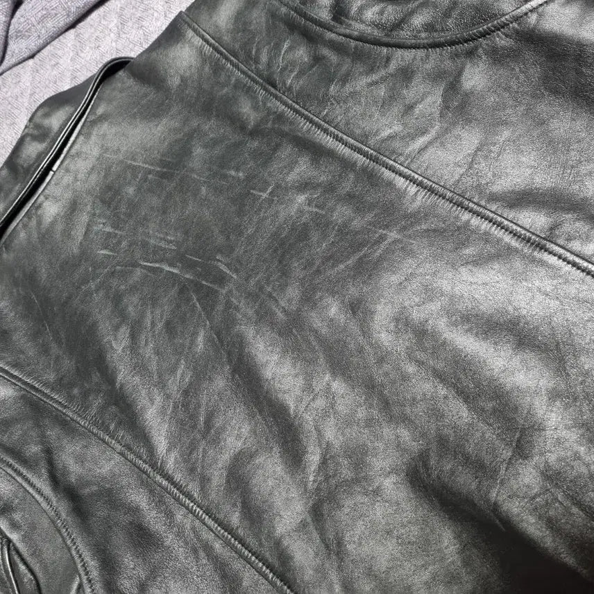 [BUNJANG] D.IF.BY.DIAPVANE Johnny Steerhide Leather Jacket / 디아프바인 죠니 스티어하이드 L사이즈
