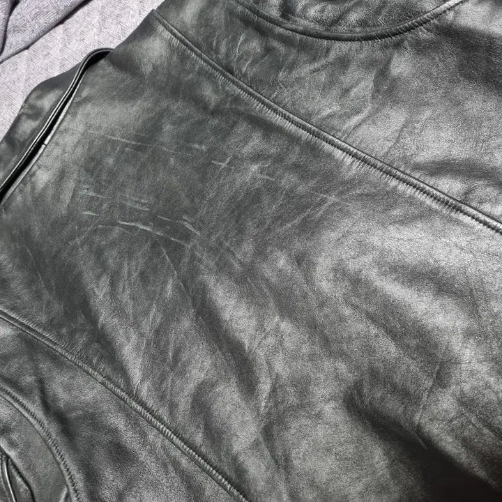 [BUNJANG] D.IF.BY.DIAPVANE Johnny Steerhide Leather Jacket / 디아프바인 죠니 스티어하이드 L사이즈