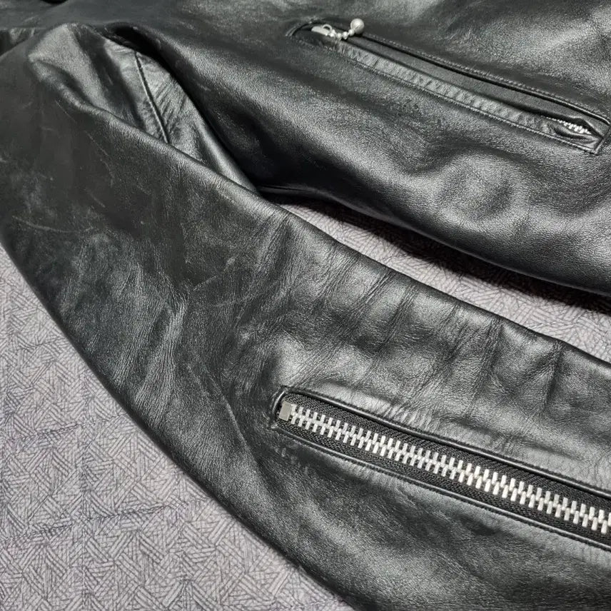[BUNJANG] D.IF.BY.DIAPVANE Johnny Steerhide Leather Jacket / 디아프바인 죠니 스티어하이드 L사이즈