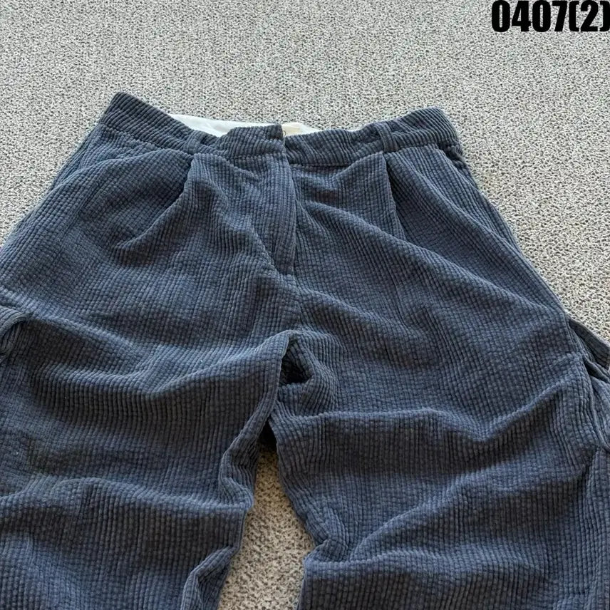 [BUNJANG] FOETO Navy Corduroy Cargo Wide Pants (M) / FOETO 네이비 코듀로이 카고 와이드 팬츠 M