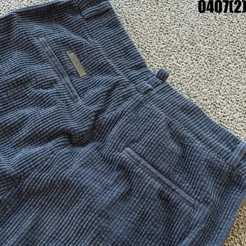 [BUNJANG] FOETO Navy Corduroy Cargo Wide Pants (M) / FOETO 네이비 코듀로이 카고 와이드 팬츠 M