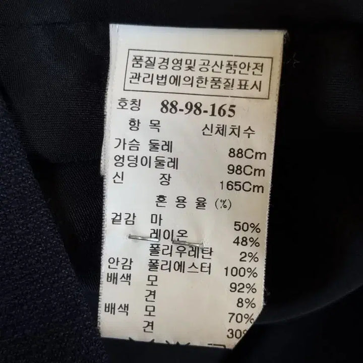 [BUNJANG] Time Navy Collarless Jacket / 한섬 타임 네이비 노카라 자켓
