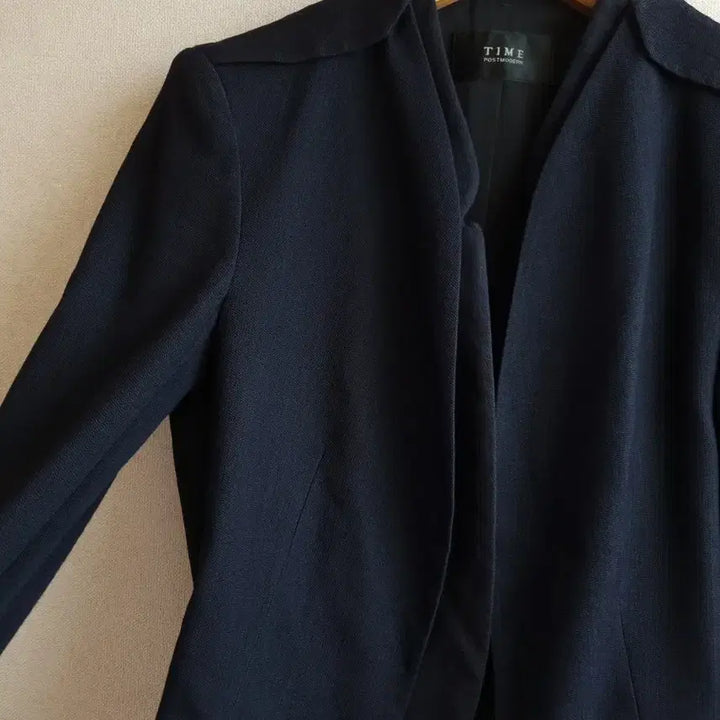[BUNJANG] Time Navy Collarless Jacket / 한섬 타임 네이비 노카라 자켓