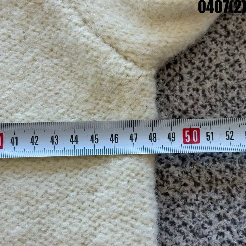 [BUNJANG] Ivory Cable Knit Sweater / 아이보리 리본 장식 케이블 니트 s