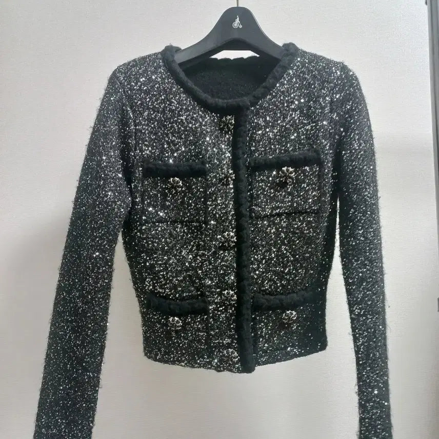 [SOLD OUT] (최종) 수입의류 셀포st. 시퀸 기모 가디건 S 연말룩