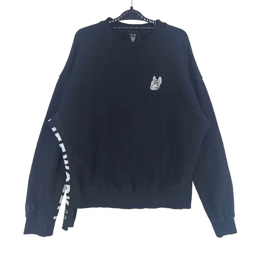 [BUNJANG] Life Work Black Asymmetric Sweatshirt / [여F]라이프워크 블랙 비대칭 스웻[63-077]/레이디블루