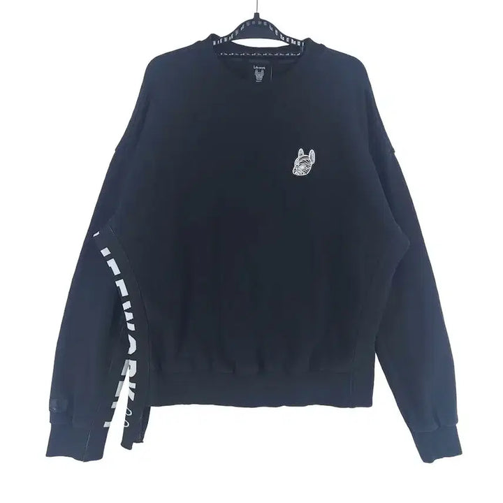 [BUNJANG] Life Work Black Asymmetric Sweatshirt / [여F]라이프워크 블랙 비대칭 스웻[63-077]/레이디블루