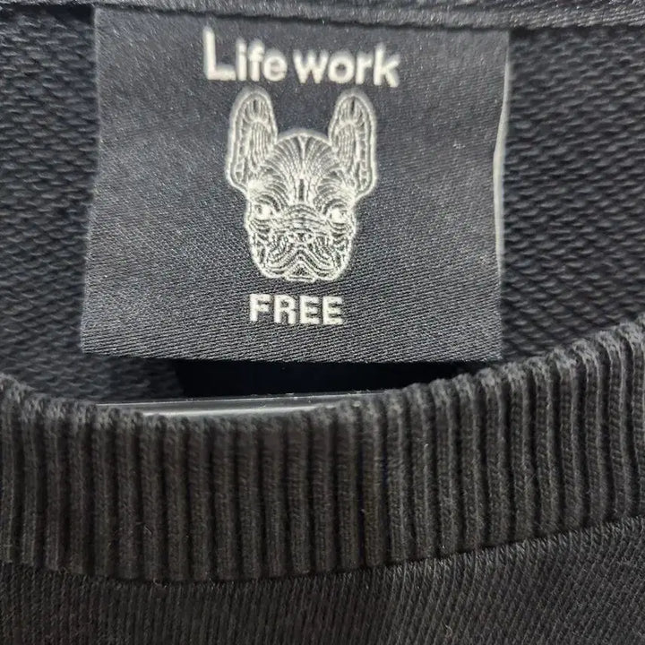 [BUNJANG] Life Work Black Asymmetric Sweatshirt / [여F]라이프워크 블랙 비대칭 스웻[63-077]/레이디블루
