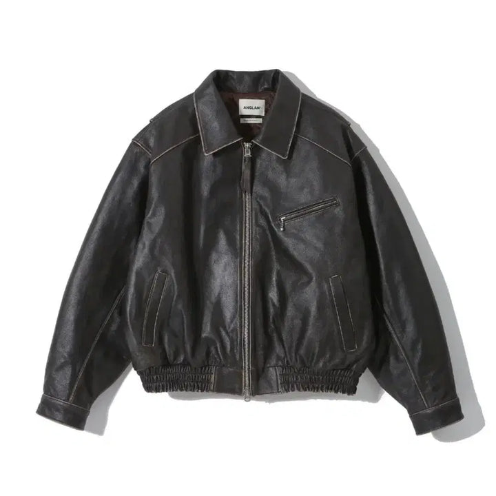 [BUNJANG] OS Anglan Leather Jacket Brown / [os] 앵글런 레더자켓 브라운