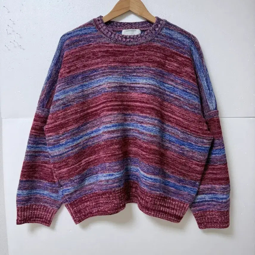 [BUNJANG] Vivastudio Multi-Color Knit Sweater / 비바스튜디오(vivastudio) 멀티컬러 니트 오버핏