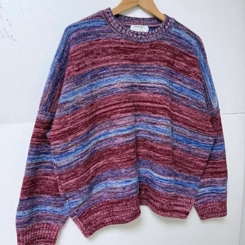 [BUNJANG] Vivastudio Multi-Color Knit Sweater / 비바스튜디오(vivastudio) 멀티컬러 니트 오버핏