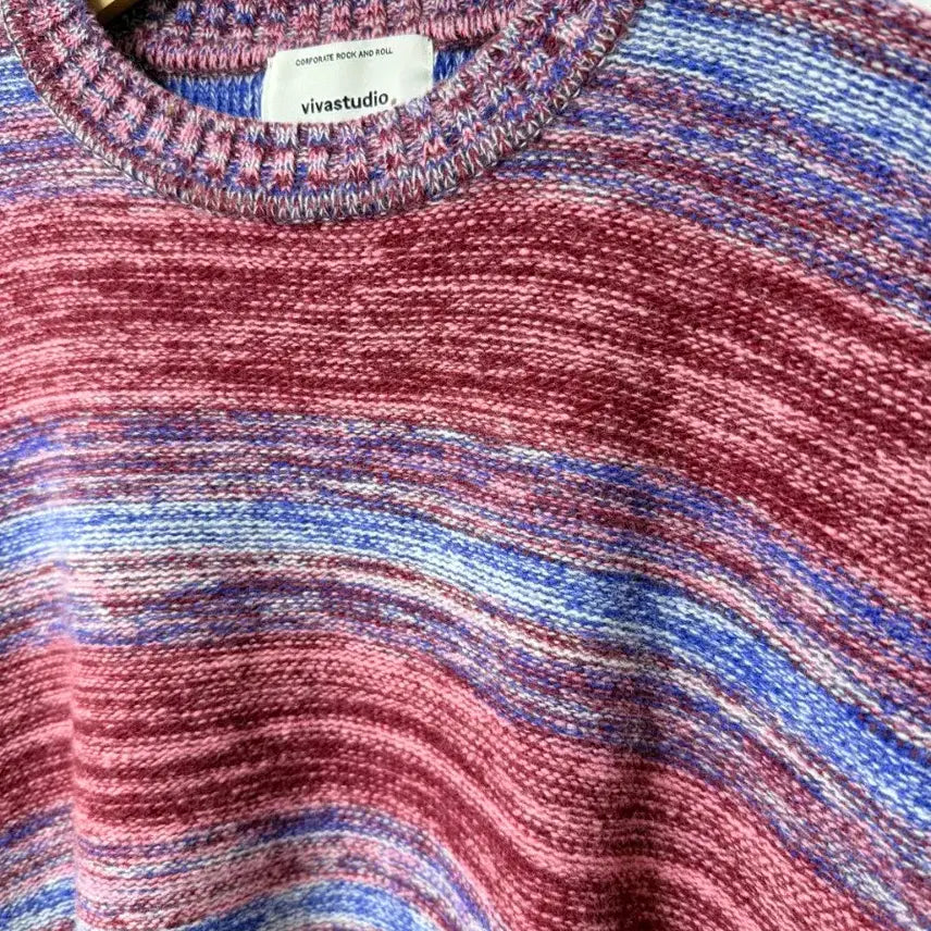 [BUNJANG] Vivastudio Multi-Color Knit Sweater / 비바스튜디오(vivastudio) 멀티컬러 니트 오버핏